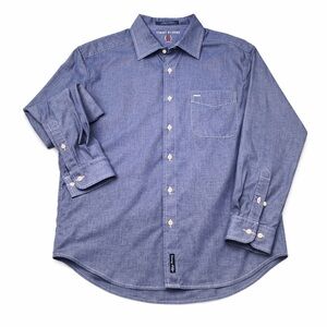 Vintage Tommy Hilfiger Blue Button Down Shirt Men’s L 90s Y2K
